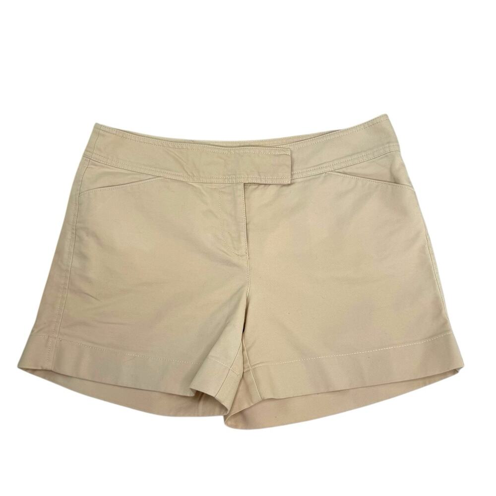 Ann Taylor Signature Beige‎ Tan Short Shorts Sz 4 Preppy College Classic EUC